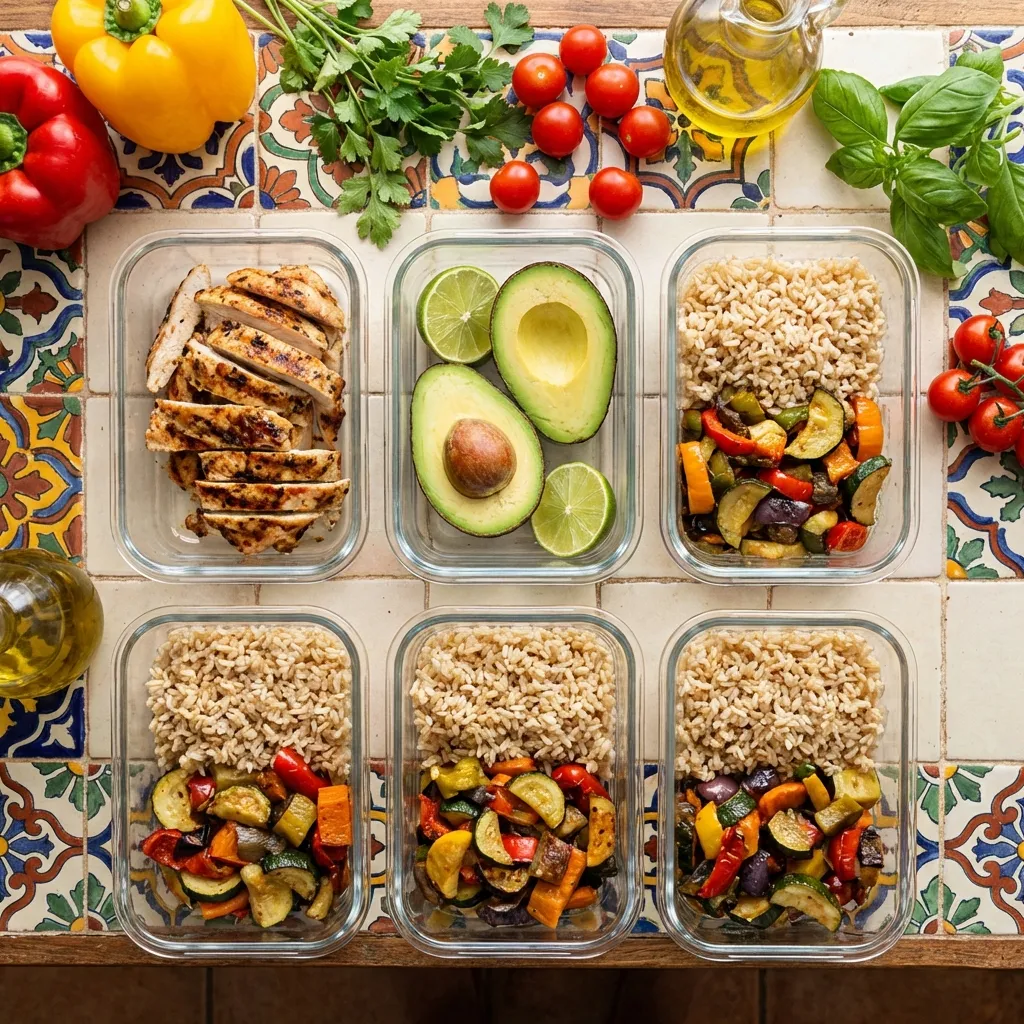 Menu equilibrado con proteína vegetal y animal