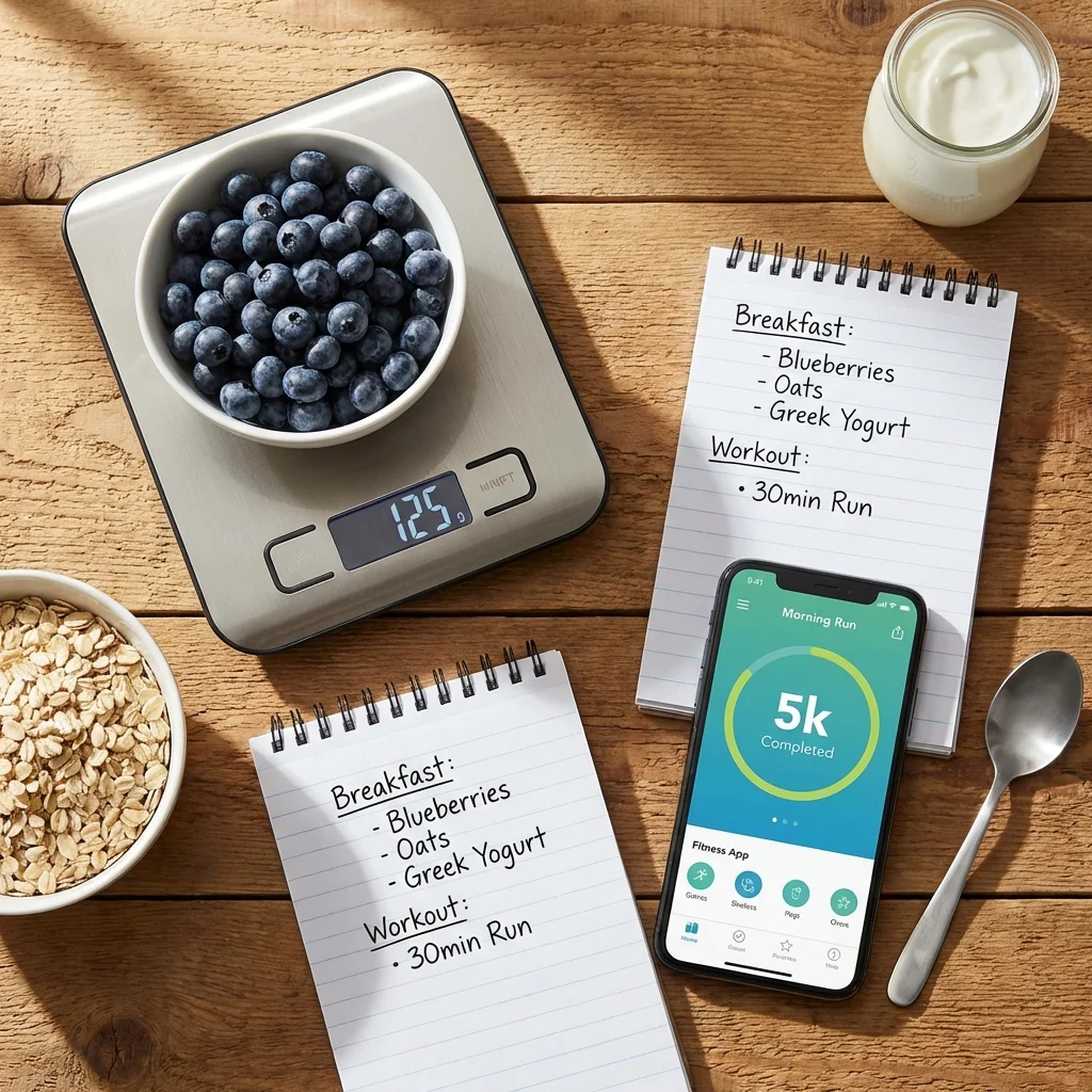 Person Writing in Food Journal