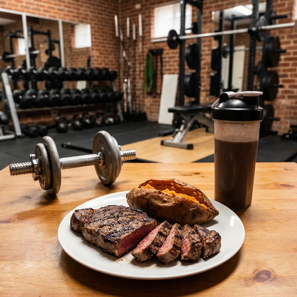 Post Workout Steak and Shake